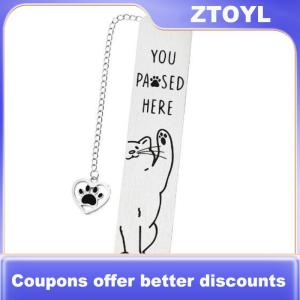 【ZTOYL】 1PC dễ thương Cat Dog bookmark cho mèo người yêu thép không gỉ Bookmark đọc đánh dấu văn phòng phẩm cho những người yêu sách