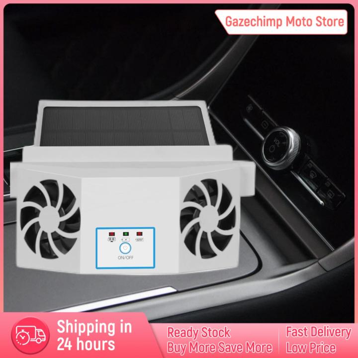 Gazechimp Automobile Solar Powered Car Exhaust Fan Car Ventilation Fan