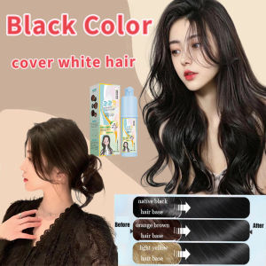 Natural Black Hair Shampoo Hair Dye Professional 3-In-1 Wash/Nourish/Dye Grey Hair White Hair Turn To Black Hair Treatment Plant Herbal Essence Harmless Black Hair Dye Shampoo Mild Non-irritating Fast Hair Coloring Semi Permanent Blacken Hair 500mL