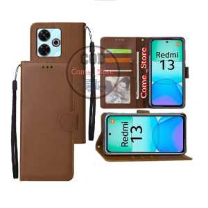 Casing Dompet Xiaomi Redmi 13/Redmi 13X Case  Flip Cover Leather Premium Sarung Buku Hp