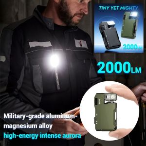 ไฟฉายแม่เหล็กพกพาขนาดเล็กแบบชาร์จไฟได้ กันน้ำ ไฟฉาย EDC 400 ลูเมน สำหรับผู้ที่ชื่นชอบกิจกรรมกลางแจ้ง