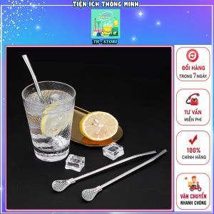 Muỗng kèm ống hút 2 trong 1. Ống hút không gỉ an toàn bảo vệ môi trường