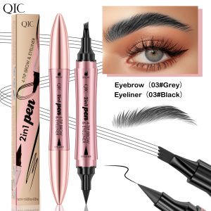 4 Colors 1pc Eyebrow Pen Waterproof 4 Split Tip Eyebrows Pen Eyebrow Tattoo Pen Waterproof Liquid Black Eyebrow Makeup Pencil