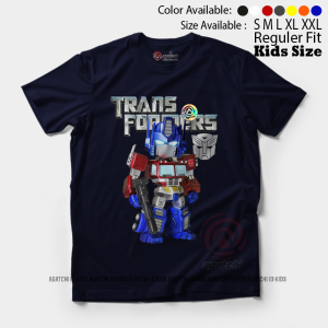 Baju Kaos Atasan Anak Laki - Laki Agatchi Motif Transformers - Optimus Prime