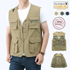PLAYBOY outdoor Summer Work Vest Spring Multi-pockets Tactical