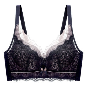 Maniyun Original Lace Latex Bra Women Small Chest Gathered Adjustable Bra Comfort Non-wired Push Up Bra Lingerie 高质量