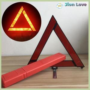 Jion Love Car Tripod Folded Stop Sign Reflector Car Emergency Breakdown Warning Triangle Red Reflective Safety Hazard