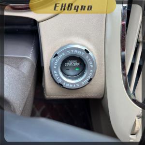 EHBqna ฝาปิดปุ่มสตาร์ทเครื่องยนต์ของรถยนต์ Moto สวิตช์จุดระเบิดฝาปิดสวิตช์ป้องกันแบบหมุนได้สติกเกอร์ตกแต่งภายใน