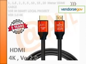 AVL Premium Quality 4K Ver 2.0 Gold Plating HDMI Cable 1m 1.5m 2m 3m 5m 10m 15m  20m UHD TV  LOCAL SG Stock  Fast Delivery  Use in Many local Project  5 years