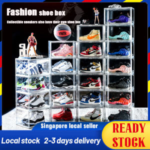 Local Spot Shoe Box Stackable Thick Transparent Sneaker Shoes Storage AJ Display Boxes Shoebox