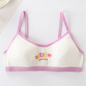 【Delivery 2-3 days】YIFAFA Kids Girls Innerwear Students Developmental Vests Bra Pure Cotton Bra Comfortable Non-wired Bra Female Camisole Vest Girls Bra