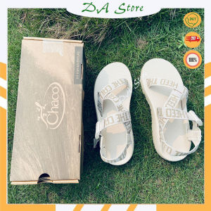 Giày dép xăng đan Chaco mẫu TRẮNG QUAI CHỮ  ĐẾ QUẾ thơm xăng đan nam nữ full size 38-43
