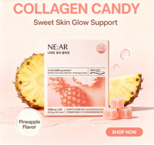 NE:AR Verisol Micro Collagen Chewable Candy Low Molecular Collagen Supplement Snack Pineapple Flavor1700mg x 28 Sachets 1 Box