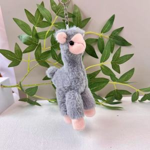 สีแดงสุทธิจี้ alpaca น่ารักตุ๊กตาน้อยน่ารักตุ๊กตาของเล่นกระเป๋าตุ๊กตาขนาดเล็กเครื่องประดับพวงกุญแจผู้หญิง