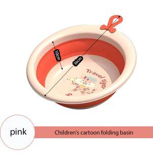 Folding Basin Plastic Cartoon Baby Children Household Foldable Portable Wash the face Foot儿童折叠洗脸盆加厚