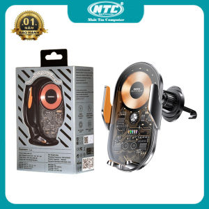 Giá đỡ kẹp điện thoại Magsafe cho ô tô xe hơi Remax RM-C17i - sạc không dây từ tính cảm ứng mở khóa sang trọng (Đen) Nhất Tín Computer