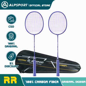 ALPSPORT RR 2 Gói Vợt Cầu Lông 100% Carbon Có Túi Đựng 4U G5 24 lbs ALP Chính Hãng