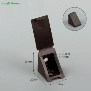 2025100 Pcs Plastic Corner Joint Bracket With Decorative Cover Furniture Cabinet Closet