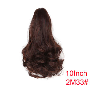 Kẹp Tóc Đuôi Ngựa Ngắn 25Cm Trong Tóc Nối Tóc Màu Nâu Đen Tóc Giả Tổng Hợp Cho Nữ