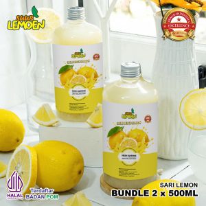 SUUR LEMOEN SARI LEMON - Paket Hemat 1 Liter - Fresh Sari Lemon Untuk Diet Detox - HALAL dan BPOM