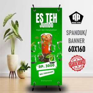 Spanduk Banner ES TEH JUMBO DESAIN BISA REQUEST