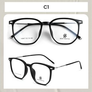 Berrybarton Kacamata Kotak Anti Radiasi Minus Photocromic Blueray Kacamata Minus Bahan Metal PC Pria Wanita 2647