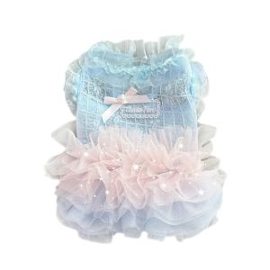 QIWANBA19 Dễ thương Váy lưới cho thú cưng Thoải mái Nơ ren Váy công chúa cho chó Thời trang Mềm mại Quần áo thú cưng Dành cho chó mèo nhỏ vừa