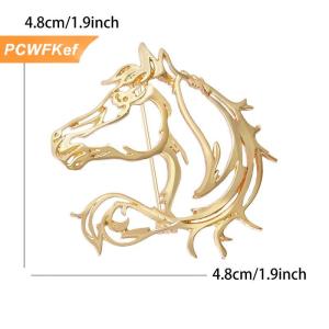 【PCWFKef】 Đơn Giản Hollow Ngựa Trâm Cho Phụ Nữ Người Đàn Ông Cá Tính Hợp Kim Mịn Động Vật Pin Trâm Thời Trang Quần Áo Đồ Trang Sức Phụ Kiện Quà Tặng