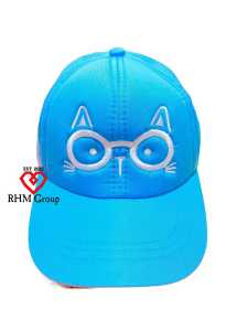 topi anak laki laki motif karakter kucing kacamata bordir / topi anak perempuan motif kacamata kucng