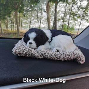 Car Perfume Decoration Stuffed Toy Bamboo Charcoal Dog Dashboard Aromatherapy High-End Pet Doll Simulation Breathing Cat Animal Lovely Plush Sleeping Cat Dog Plush Toy Doll Decor Crafts Home Car Ornaments Gift Photo Props