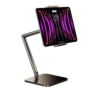 Metal Desk Mobile Phone Holder Stand for Live Streaming Meetings Adjustable Desktop Tablet Holder Phone Stand