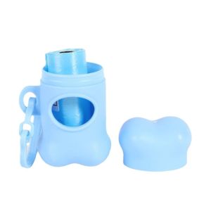1pc Bone Shaped Bag Dispenser Disposable Pet Dog Waste Bag Holder Plastic Garbage Bag Case Carrier Disposal Poop Bag Dispenser h260702