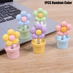 5pcs Car Shaking Head Flower Decoration Cute Sun Flower Car Shaking Head Decoration Ornament Car Interior Decoration Accessories Random Color