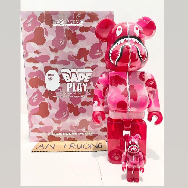 BE@RBRICK CLEAR ABC CAMO SHARK 100% 400%（MEDICOM TOY: BE