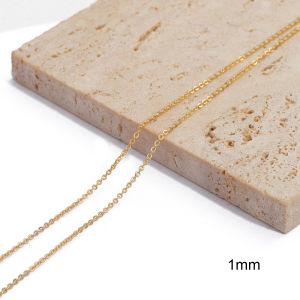 1M Brass Copper with 18K Gold Plated Chains for Bracelet Necklace Making DIY Fashion Jewelry Making Accessories