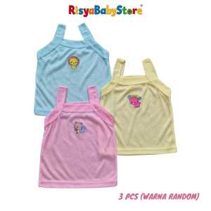 6pcs Kaos dalam singlet bordir bayi cewek 3-12 bulan kaos dalam anak perempuan Risyababystore