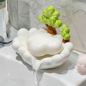 VB45D Creative Soap Dish Holder Self Draining Portable Soap Draining Container Multifunctional Durable Soap Storage Rack Household