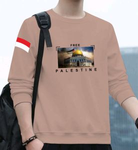 Sale Spesial Sweater Keren Crewneck Elegan Kaos Pria Trendy Sweatshirt Indonesia Free Palestine
