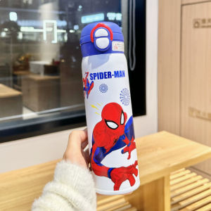 【SG Seller🇸🇬】SpiderMan Disney Stitch Kids Thermos Bottles 316 Stainless Steel Dual Lid