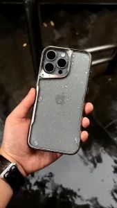 Titanium Case iPhone 15 14 13 12 11 Pro Max XR X XS Max Pelindung Plating Luxury Clear Casing iPhone 11 12 13 14 15 Pro Max XR X XS Max Drop Resistant Large-hole Soft Case