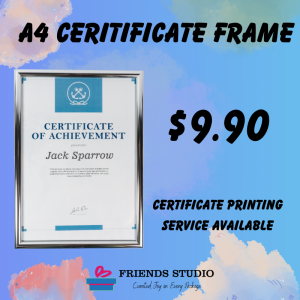 A4 Certificate Frame Silver