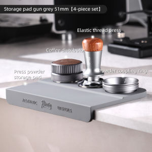 BINCOO แผ่นซิลิโคนสำหรับจัดเก็บพรมผงและแผ่นรองเสื่องัดแงะกาแฟอุปกรณ์เสริมเครื่องทำเอสเปรสโซ่