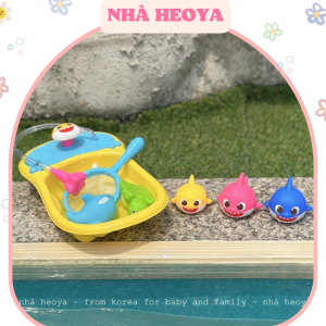 BỘ ĐỒ CHƠI VỚT CÁ VÀ BỒN TẮM VÒI SEN PINKFONG BABYSHARK NỘI ĐỊA HÀN DÀNH CHO BÉ VUI CHƠI ĐI TẮM