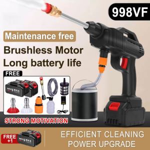 Water Jet 998VF Cordless Car Washer High Pressure Lithium Battery Household Portable Outdoor Wash Car 高壓水槍