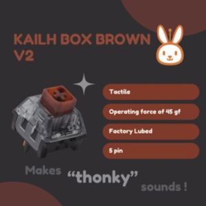 ⚡[Local Seller/INSTOCK]⚡ Kailh Box Brown V2 Tactile Switches Custom Mechanical Keyboard Hotswap | 1 qty = 5 switches