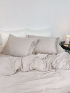 (Nhiều màu) Set ga gối 3 món lụa Tencel Châu Âu cao cấp 100% sợi gỗ tự nhiên Changmi Bedding siêu mềm mượt và mát lạnh