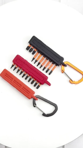 Silicone Mounted Screwdriver Bit Holders With 10 Storage Slots And Carabiner For Mechanics DIY Projects
