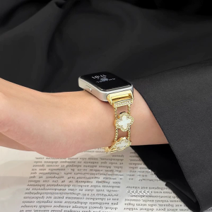 Four-leaf Clover Strap For Huawei Band 10 Band 9 Band 8 Smartwatch Stainless Steel Bracelet Link Jewelry Women Wristband