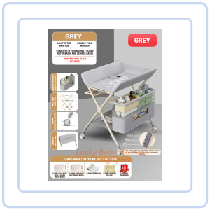 【Pure Care】 Baby Care Changing Table with Wheels / Multifunction Adjustable Height Diaper Changing Station