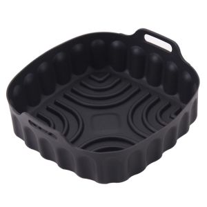 GONOVO Hình vuông Lót Nồi chiên không dầu silicon Nhiều màu Không dính Rổ Silicon Nồi chiên không dầu Bền Chèn Nồi chiên không khí Khay nướng Nồi chiên không khí Phụ kiện lò vi sóng